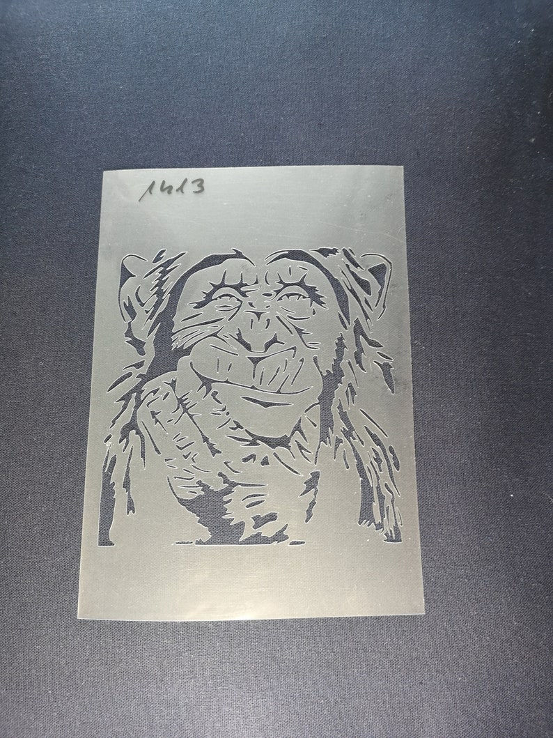 Monkey stencil,flexible,reusable,125micron,wall decor,home decor,furniture painting,card making,craft stencils,fabric paint,wood sign,art
