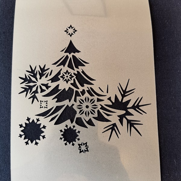 Christmas tree stencil,flexible,reusable,125mic,wall decor,home decor,furniture painting,card making,craft stencils from BitofeverythingByB