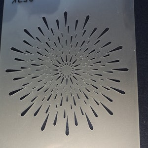 Sunburst stencil,flexible,reusable,125micron,wall decor,home decor,furniture painting,card making,craft stencil from BitofeverythingbyB
