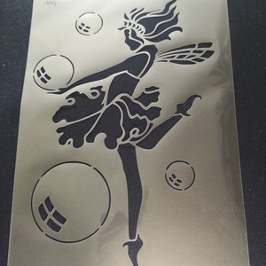Fairy stencil,flexible,reusable,125 micron,wall decor,home decor,furniture painting,card making, craft stencil from BitofeverythingbyB