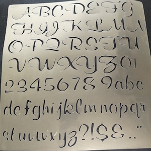 Pochoir Alphabet, flexible, réutilisable, 125micron, décoration murale, décoration intérieure, peinture de meubles, fabrication de cartes, pochoir artisanal de BitofeverythingbyB