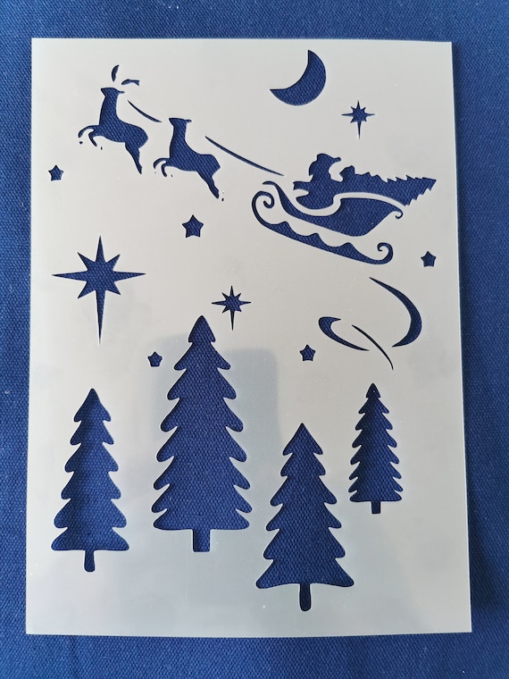 5” Christmas Stencils for Painting on Wood Reusable Christmas 5