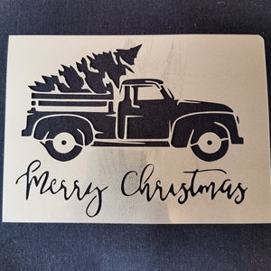 Christmas truck stencil,flexible,reusable,125mic,wall decor,home decor,furniture painting,card making,craft stencil from BitofeverythingByB