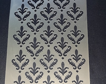 Pochoir motif damassé, flexible, réutilisable, 125 microns, décoration murale, décoration d'intérieur, peinture de meubles, fabrication de cartes, pochoir artisanal de BitofeverythingbyB