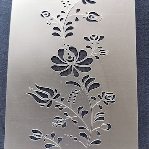 Hungarian folk stencil,flexible,reusable,125mic,wall decor,home decor,furniture painting,card making,craft stencils from BitofeverythingByB