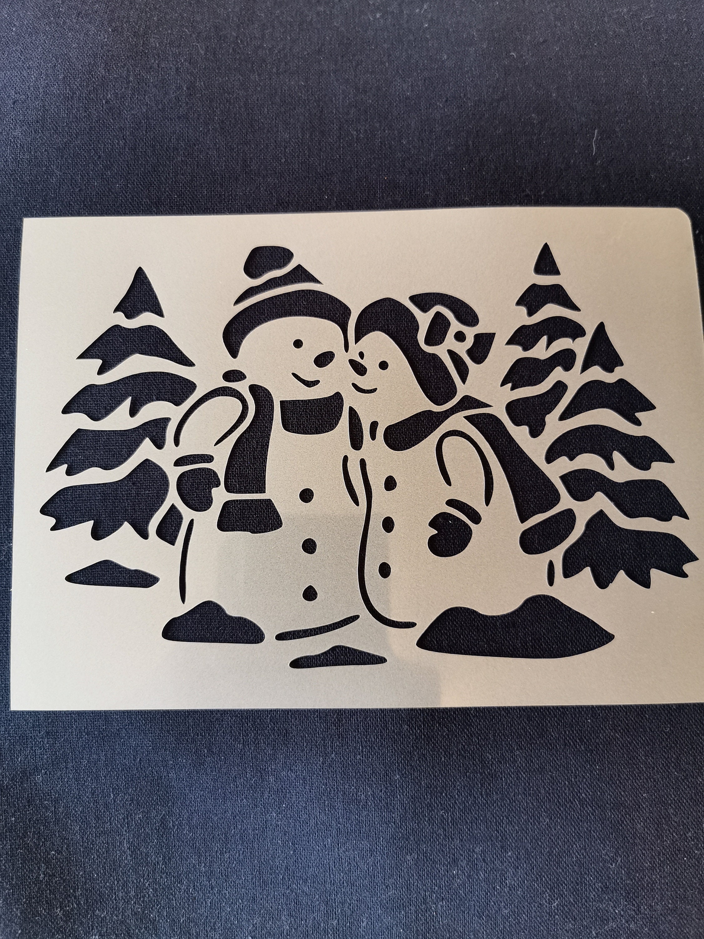 Christmas Stencilflexiblereusable125micwall Decorhome Etsy