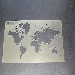 Pochoir de carte du monde, flexible, réutilisable, 125micron, décor de mur, décor à la maison, peinture de meubles, fabrication de carte, pochoirs d’artisanat de BitofeverythingbyB