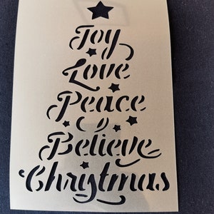Christmas stencil,flexible,reusable,125mic,wall decor,home decor,furniture painting,card making,craft stencils from BitofeverythingByB