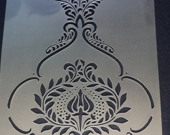 Pochoir damassé, flexible, réutilisable, 125 microns, décoration murale, décoration intérieure, peinture de meubles, fabrication de cartes, pochoir artisanal de BitofeverythingbyB
