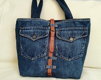 Sac bandoulière en jean