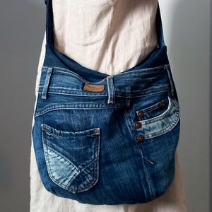 sac en jean recyclé sac à bandoulière en jean pepe jeans