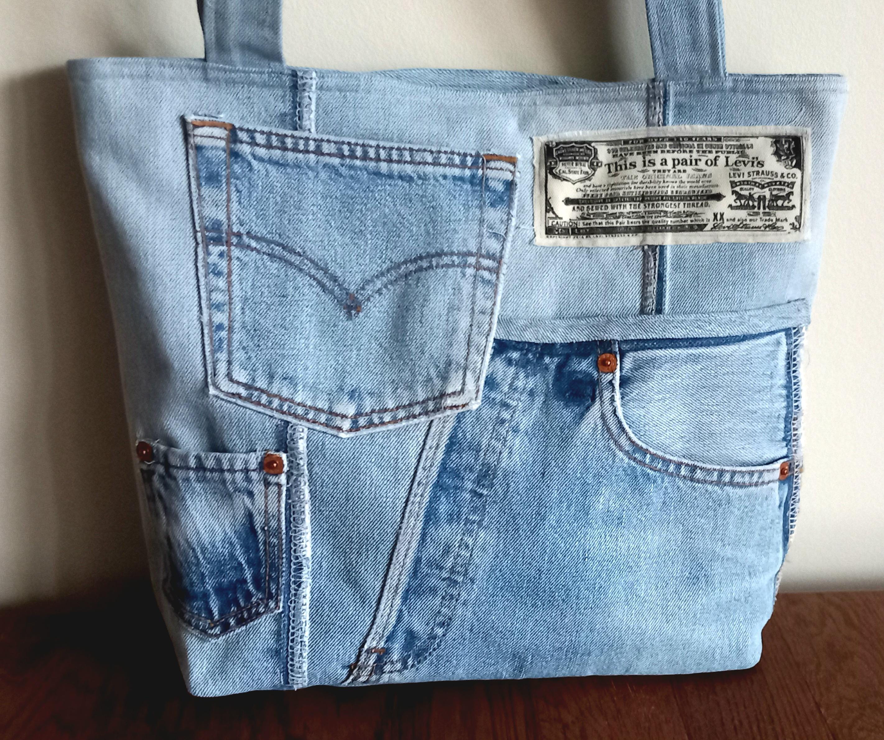 【DISCERNMENT】Patching denim shoulder bag Denim Shoulder Bag Patchwork Bag - Etsy
