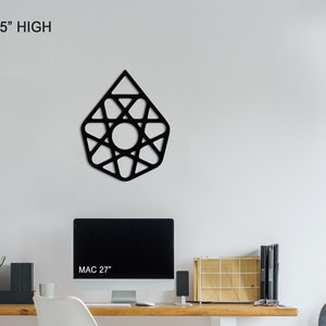 FALCON GEOMETRIC Sign-Geometric Wood Wall Art-Themed Decor- Gift For architects- office Decor- Wood Art- feather and birch-Hand Made