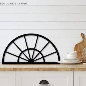 WINDOW HALF MOON Frame- Window Half Round- Wood Window Frame-Window Cut Out-Vintage Frame-Custom Sign-Half Circle Window-Arch Window Wood