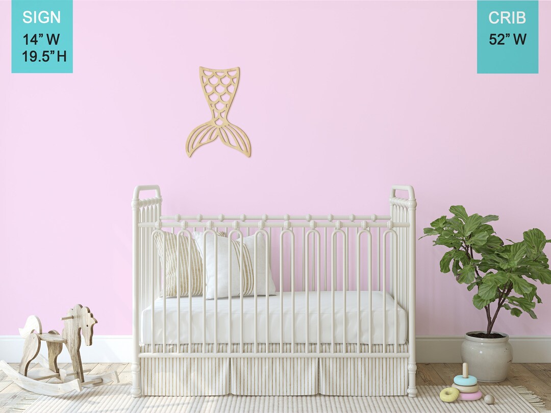 MERMAID TALE- Nursery Sign- Mermaid Sign Hanging on Wall- Wall Sign ...