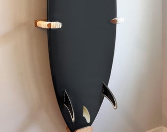 Vertical Twist Lock Surfboard Rack -Wood Surfboard Rack-Surfboard Wall Decor Stand-Vertical Surfboard Wall Display- Standup Paddleboard Rack