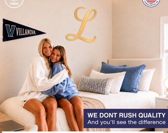 Preppy Dorm Decor-Wood Letter-Custom Monogram Wall Sign-Girls Room Initial-Large Wooden Letters- Kids Nursery Name Sign-Wedding Backdrop Art
