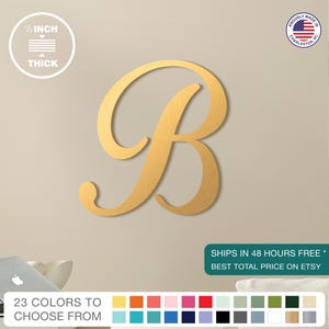 B Single Letter Wall-Hanging Wedding Monogram-B Wooden Single Letter-Nursery Decor-Wooden Monogram Wall Letter-Individual Wood Letter