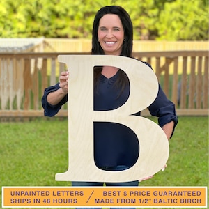 Single Wood Letter-Large Wooden Letter Wall-Hanging Wedding Monogram-Nursery Decor-Wood Wall Letter- Letter Sign-Wall letter-Decorima Letter