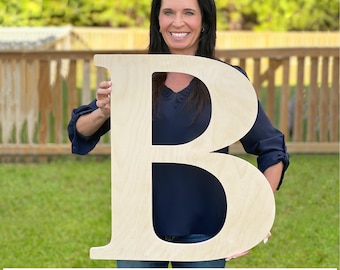 Single Wood Letter-Large Wooden Letter Wall-Hanging Wedding Monogram-Nursery Decor-Wood Letter- Letter Sign-Wall letter-Decorima
