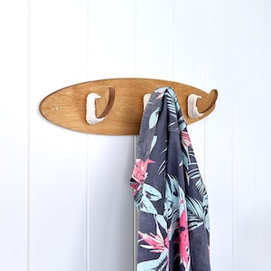 Coastal Towel Wall Hooks-Coastal Coat Hooks-Coastal Beach Hook Decor -Wood Hook Rack-Coastal Towel Holders-Coastal bathroom Hooks-Surf Decor