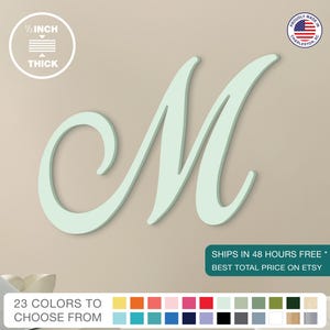 CURVE Single Letter Wall-Hanging Wedding Monogram-Wooden Single Letter-Nursery Decor-Wooden Monogram Wall Letter-Individual Wood Letter