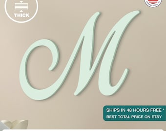CURVE Single Letter Wall-Hanging Wedding Monogram-Wooden Single Letter-Nursery Decor-Wooden Monogram Wall Letter-Individual Wood Letter