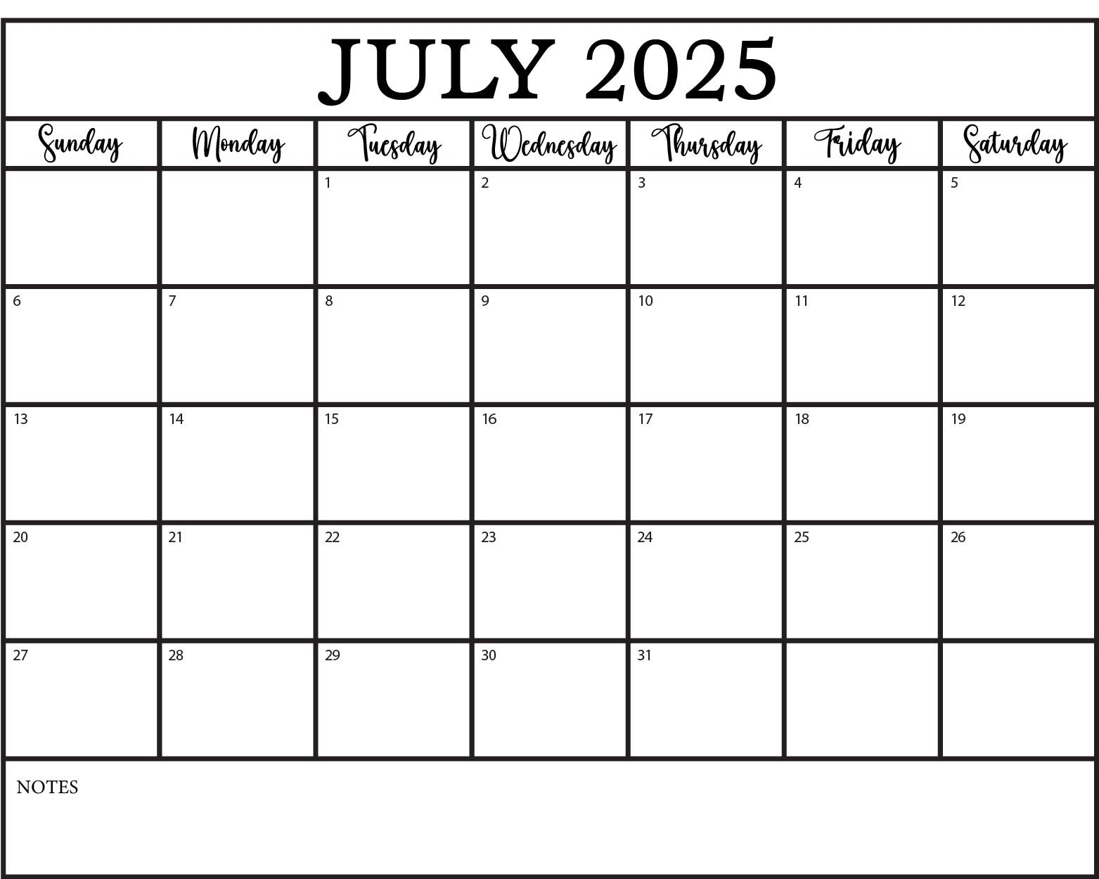 July Month Calendar Sheet 2025-Printable July 2025 Calendar-Month of July 2025- July 2025 Calendar-JPG,PDF, July Calendar Sheet