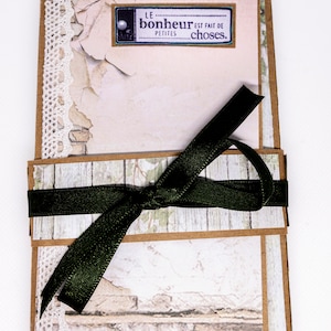 Porte-carnets "Bonheur" fait main