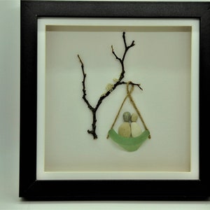 Swinging Pebble Couple Romantic gifts for him Pebble art couple