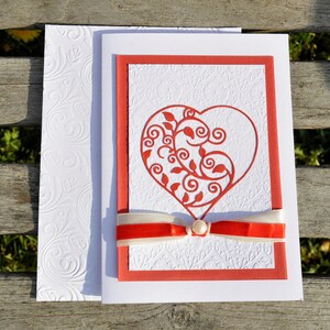 Tarjeta hecha a mano Red Heart para alguien especial Tarjeta de agradecimiento Tarjeta de San Valentín Te amo Tarjeta de aniversario
