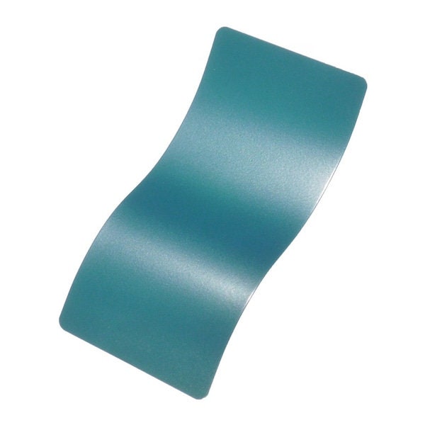 Powder: soft rich dark turquoise metallic flake glossy smooth finish for powder coating process PMB4336 Mayan Turquoise