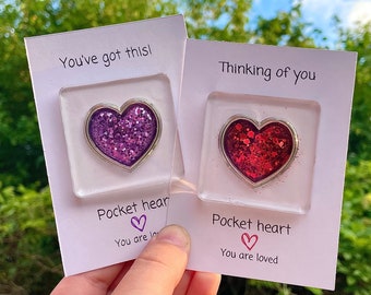 Pocket Heart | Pocket Hug | Good Luck Charm | Thinking of You Gift | Good Luck Gift | Get Well Soon Gift | Mother’s Day gift