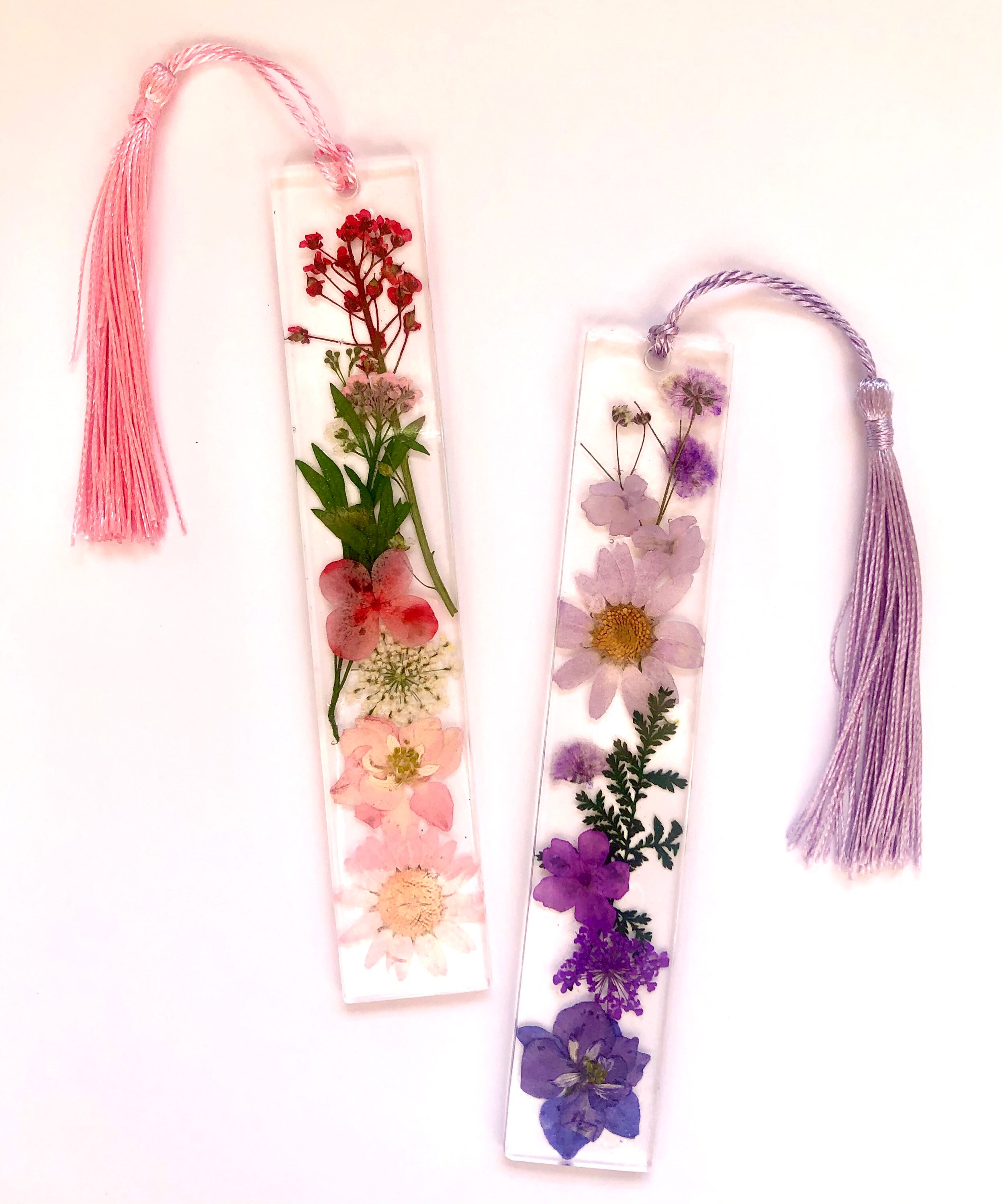 Flower resin bookmark Etsy