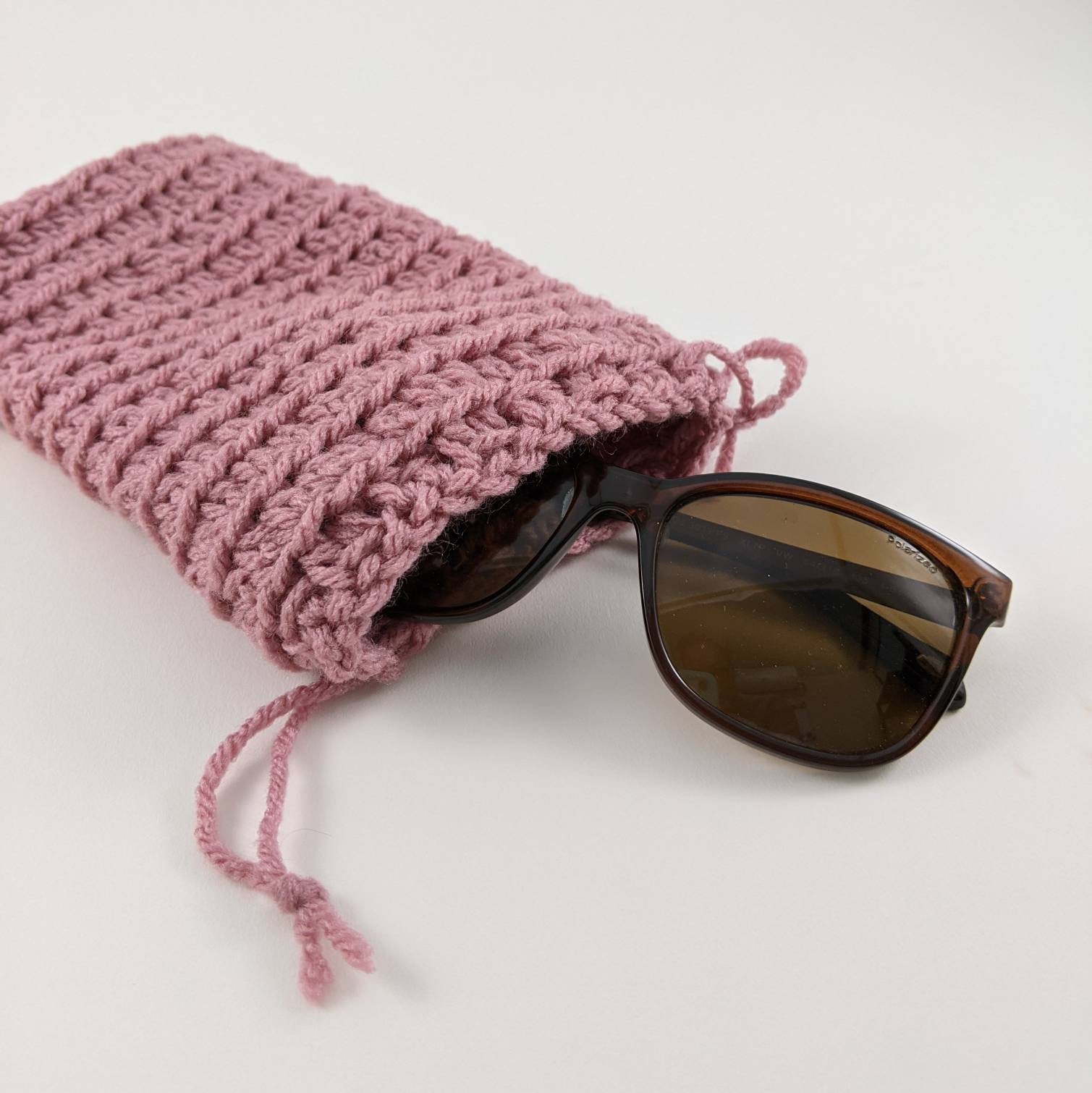 Crochet eyeglass holder fabric eyeglass case with drawstring Etsy