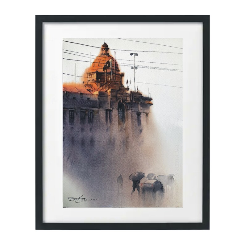KARACHI II PAKISTAN Street Watercolor Painting Print Landscape Etsy
