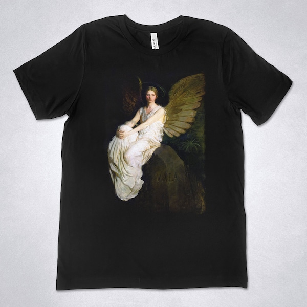 Angel T-shirt, Abbott Handerson Thayer t-shirt - Stevenson Memorial, Angel painting t-shirt, Art t-shirt, Gothic shirt