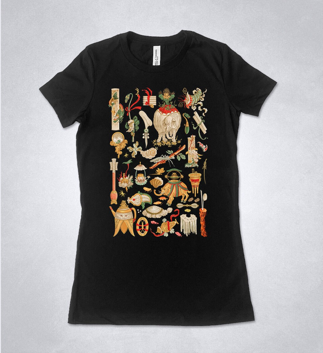 Camiseta adornos chinos camiseta de patrón - Etsy España