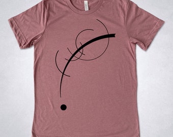 Wassily Kandinsky t-shirt - Free Curve to the Point Accompanying Sound of Geometric Curves (1925) , Kandinsky t-shirt, Geometric art