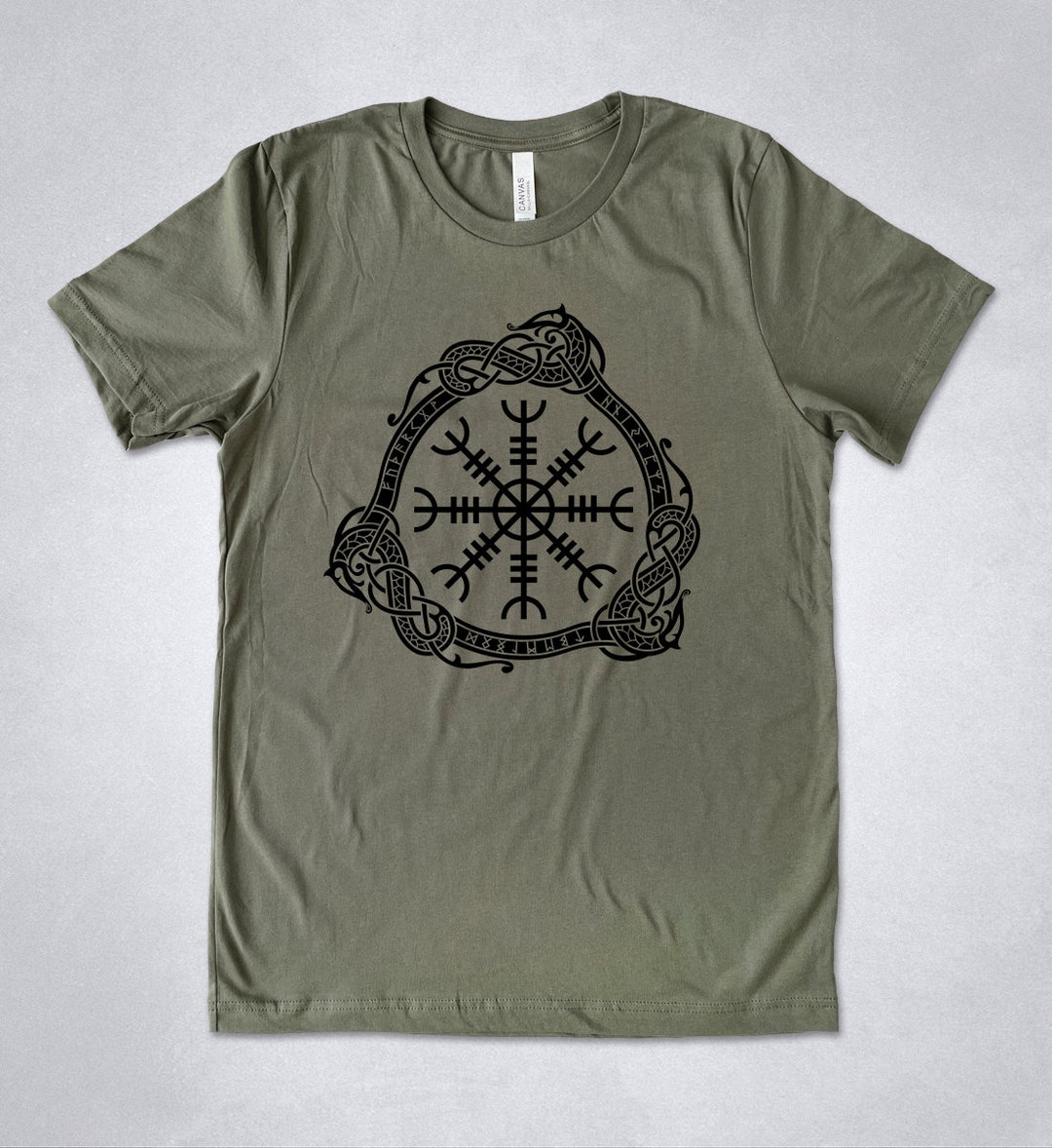 AEGISHJALMR T-shirt Norse Viking Symbol Aegishjalmur Shirt - Etsy