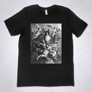 T-shirt Archange Michael Fighting the Rebel Angels - Lucas Vorsterman, d'après Peter Paul Rubens, 1621, anges, démons, chemise Saint Michel