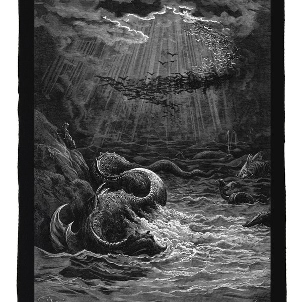 Gustave Dore Rücken Aufnäher - Kunst Rücken Aufnäher, Gustave Dore Illustration, John Milton - Paradise Lost