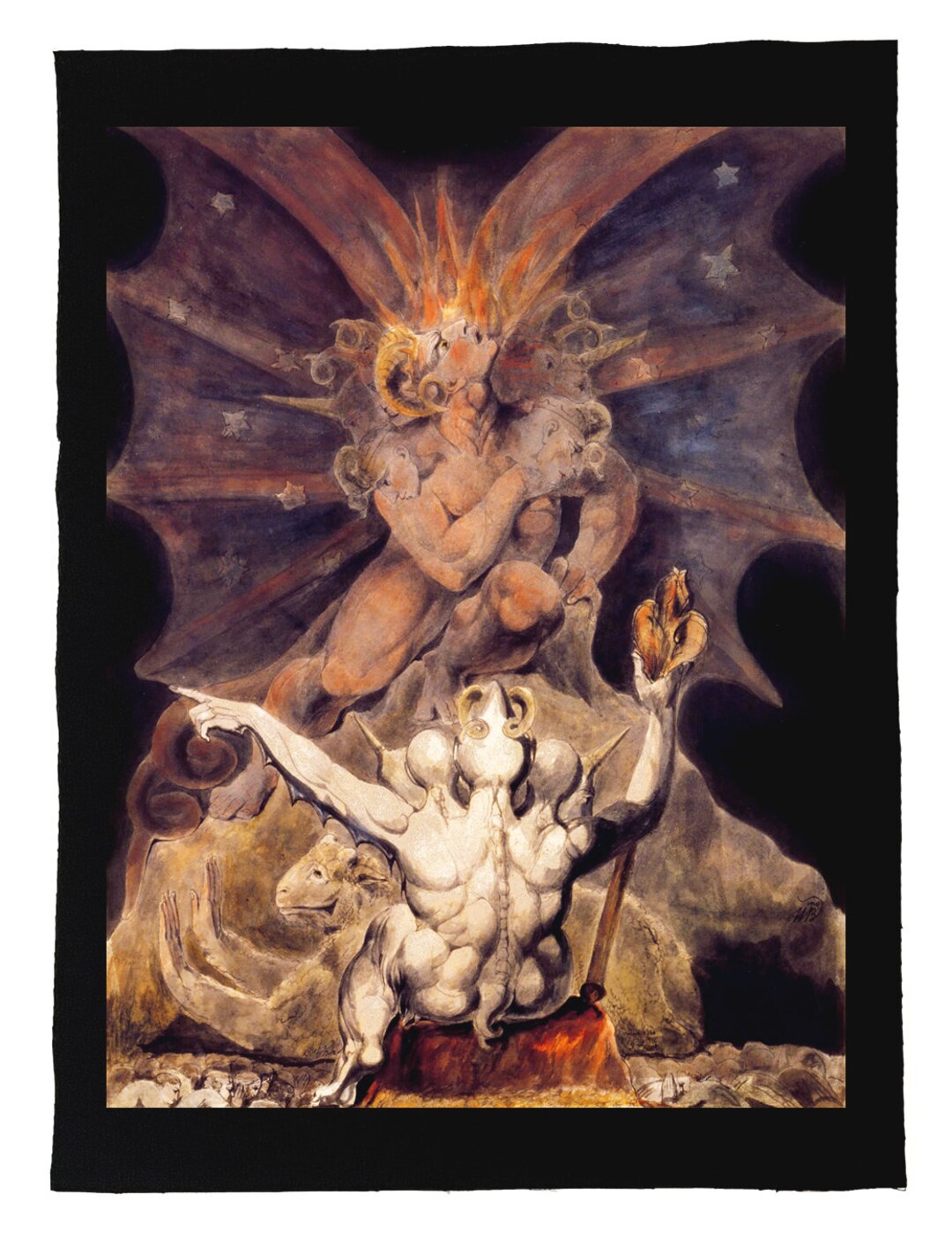 William Blake Back Patch - the Number of the Beast is 666 - Etsy