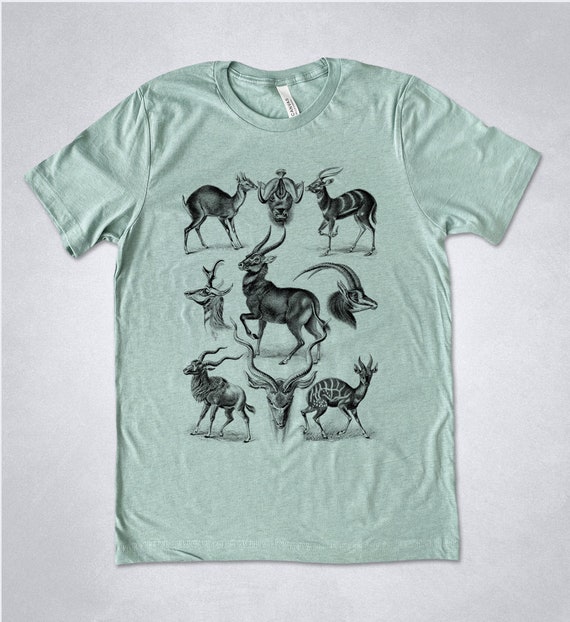 Vintage Antelope Graphic T-Shirt, Big Horn Lover Gift Vintage Antelope Graphic T-Shirt, Big Horn Lover Gift
