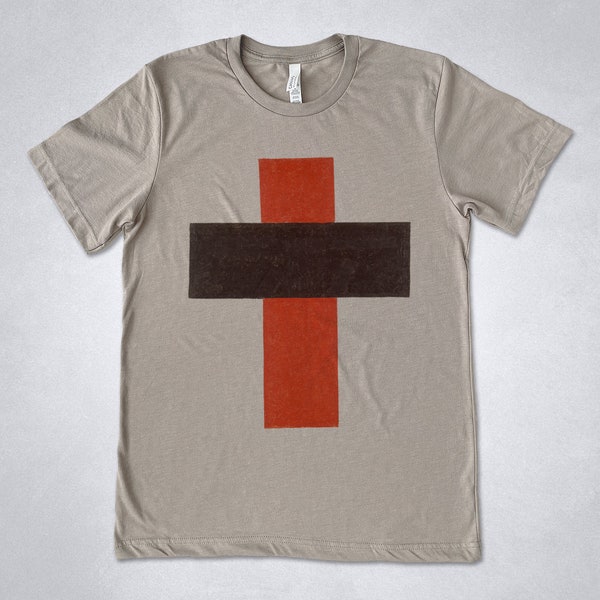 Kazimir Malevich shirt - Hieratic Suprematist Cross, Malevich shirt, Suprematism shirt, avant-garde t-shirt, Geometric abstraction art tee