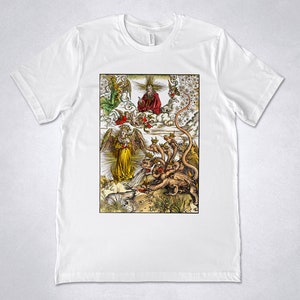 Albrecht Dürer t-shirt - The Apocalyptic Woman, from The Apocalypse, The Apocalypse series, Gothic Art Woodcut shirt, German Renaissance
