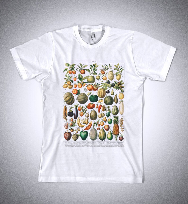 SET OF FRUITS Shirt Vintage Fruits Print Botanical Shirt | Etsy