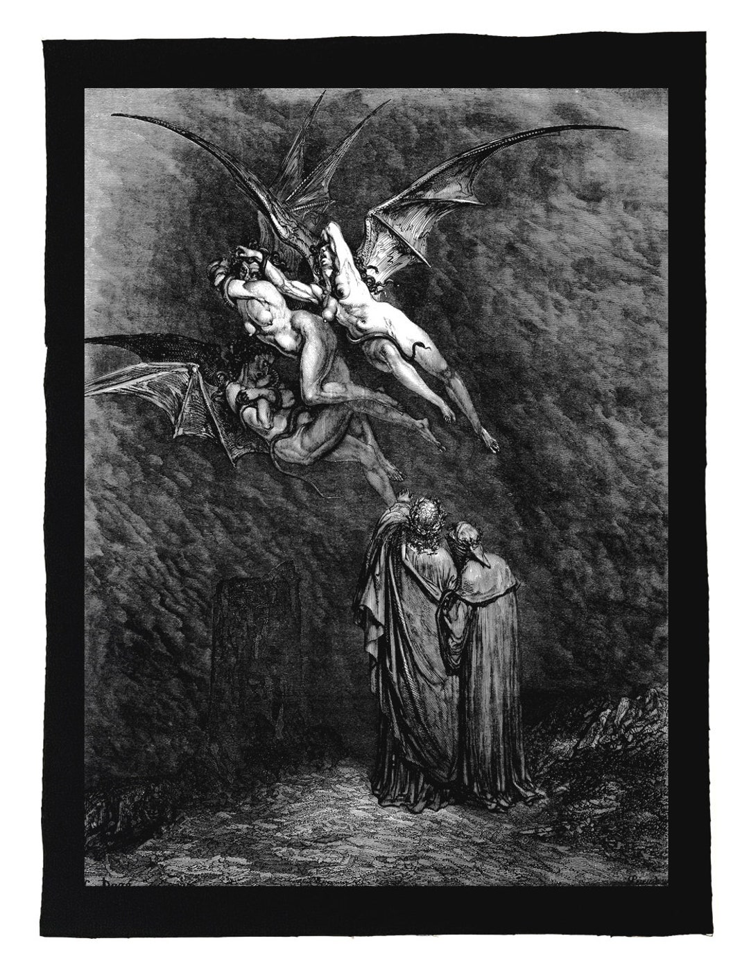 Gustave Dore Back Patch the Divine Comedy Inferno, Gustave Dore ...