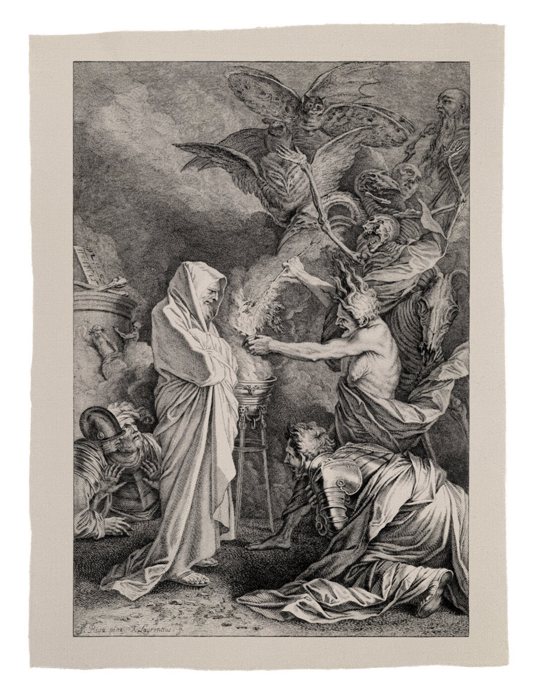 Saul and the Witch of Endor Back Patch, Salvator Rosa Back Patch, Art