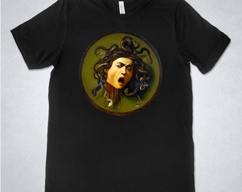 Caravaggio t-shirt - Medusa, Caravaggio art print, Caravaggio shirt, Snake shirt, Art tee shirt, Artist shirt, Art gift, Medusa shirt